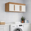 Ver imagem 3 de Armário Aéreo para Quarto Cecília 3 Portas Cinamomo/off White - Pnr Móveis