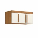 Ver imagem 1 de Armário Aéreo para Quarto Cecília 3 Portas Cinamomo/off White - Pnr Móveis