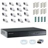 Kit Cftv 16 Câmeras Hikvision Turbo HD 1080p + DVR hikvision 16C 1080p - 1
