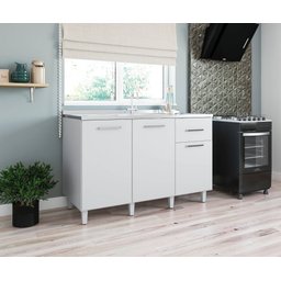 Balcao Larissa Pop 1,20 514 Branco Moveis Parana - 1