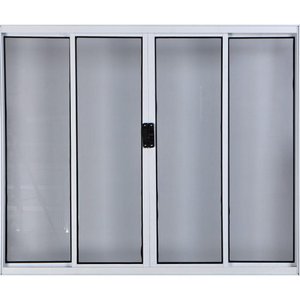 Vitro de Aluminio 4 Folhas Sem Grade Anchieta Esquadrias 1,00 x 1,50cm Branco