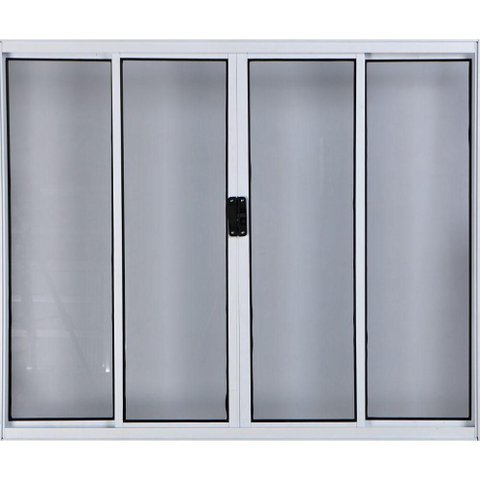 Vitro de Aluminio 4 Folhas sem Grade Linha Leve:1,00 X 1,50/branco