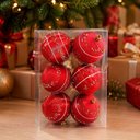 Ver imagem 2 de Bolas de Natal para Decoração de Árvore Vermelho Plástico Kit 24 Bolas 8cm