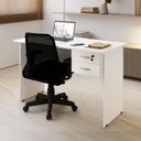 Ver imagem 7 de Escrivaninha com Gaveteiro SUSPENSO120CM X 60cm Home Office Pés Painel F5 Office Cor:Branco