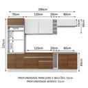 Ver imagem 3 de Armário de Cozinha Completa 290cm Branco/Rustic/Branco Vicenza Madesa 12