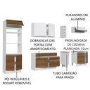 Ver imagem 4 de Armário de Cozinha Completa 290cm Branco/Rustic/Branco Vicenza Madesa 12
