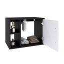 Ver imagem 5 de Conjunto Balcão com Cuba Q32 e Espelheira Soft 600 Preto Ônix Preto Ônix com Branco Chess