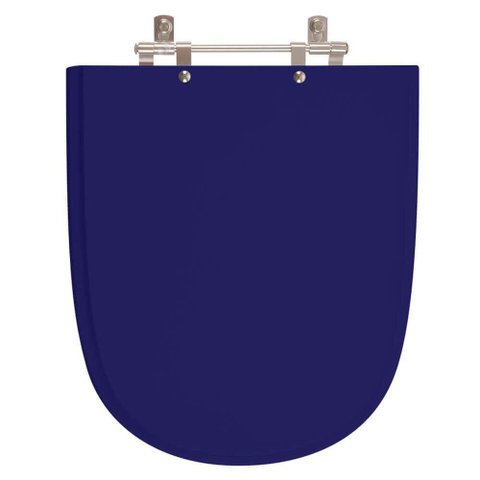 Assento Sanitário Poliester Ezedra Azul Cobalto para Vaso Ideal Standard