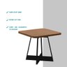 Mesa de Jantar Átria Quadrada 4 Lugares 90x90cm Pés Metal Np Cor:nogal com Preto - 5