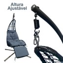 Ver imagem 3 de Cadeira Espreguiçadeira Balanço Meia Lua Piscina Varanda Jardim Verao Area Lazer Estar Sol Calor Cam