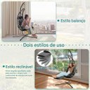 Ver imagem 6 de Cadeira Espreguiçadeira Balanço Meia Lua Piscina Varanda Jardim Verao Area Lazer Estar Sol Calor Cam