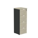 Ver imagem 3 de Arquivo para Pastas Suspensas 4 Gavetas com Chave P25 Pandin Preto/Castanheira Natural