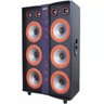 Caixa Som Amplificada Bluetooth 3000W Rms 6 Subwoofer LED 2 Microfones Bivolt Amvox Aca 3000 Pared - 3