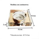 Ver imagem 4 de 5 Spot Cristal Rose Espelhado Embutir Mr16 Corredor Lup66