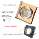 Ver imagem 3 de 5 Spot Cristal Rose Espelhado Embutir Mr16 Corredor Lup66