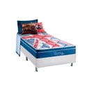 Ver imagem 1 de Cama Box Solteiro: Colchão Molas Anjos MasterPocket Ensacadas London + Base CRC Courano White(88x188