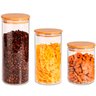 Kit de 3 Potes Herméticos de Vidro 200ml 300ml 400ml - 1