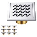 Ver imagem 1 de Ralo Inox 10x10 Kit 9 Uni Banheiro Lavabo Anti Odor Anti Inseto Casa Cozinha Lavandeira Resistente S