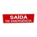 Ver imagem 1 de Placa de Sinalização Saida de Emergencia 10x30 Cm Vermelha