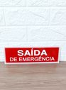 Ver imagem 5 de Placa de Sinalização Saida de Emergencia 10x30 Cm Vermelha