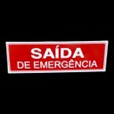 Ver imagem 2 de Placa de Sinalização Saida de Emergencia 10x30 Cm Vermelha