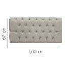 Ver imagem 2 de Painel Estofada Paris 160cm Queen Size Para Cama Box Quarto Linho Bege - Gat Magazine