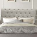 Ver imagem 1 de Painel Estofada Paris 160cm Queen Size Para Cama Box Quarto Linho Bege - Gat Magazine