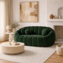 Ver imagem 1 de Namoradeira Concha Decorativa 190cm Sala Suede:verde/liso