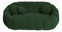 Ver imagem 2 de Namoradeira Concha Decorativa 190cm Sala Suede:verde/liso
