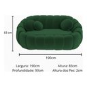 Ver imagem 5 de Namoradeira Concha Decorativa 190cm Sala Suede:verde/liso