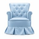 Ver imagem 3 de Cadeira Poltrona Balanço Amentação Confortável Quarto Descanso Sala Leitura Corino Azul