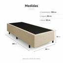 Ver imagem 3 de Box Universal Solteiro com Pés Base para Colchão Nature Box Palha