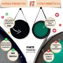 Ver imagem 4 de Espelho Redondo Adnet Decorativo Suspenso com Alça 50cm + Suporte Cobre com Alça Preta
