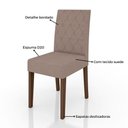 Ver imagem 3 de Conjunto Sala de Jantar Mesa Agata 4 Cadeiras Jade Poliman Amêndoa com Off White
