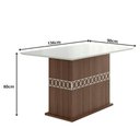 Ver imagem 5 de Conjunto Sala de Jantar Mesa Agata 4 Cadeiras Jade Poliman Amêndoa com Off White