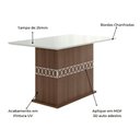 Ver imagem 6 de Conjunto Sala de Jantar Mesa Agata 4 Cadeiras Jade Poliman Amêndoa com Off White