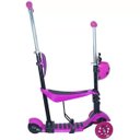 Ver imagem 4 de Patinete Infantil 3 Rodas 3x1 Scooter Cadeirinha Assento Empurrador Triciclo Importway Bw-048rs
