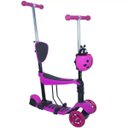 Ver imagem 3 de Patinete Infantil 3 Rodas 3x1 Scooter Cadeirinha Assento Empurrador Triciclo Importway Bw-048rs