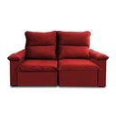 Ver imagem 6 de Sofá Retrátil Reclinável Paris 1,50m Suede Velut Vermelho Molas Ensacadas - King House