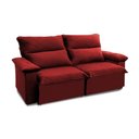 Ver imagem 5 de Sofá Retrátil Reclinável Paris 1,50m Suede Velut Vermelho Molas Ensacadas - King House