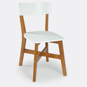 Ver imagem 1 de Cadeira de Madeira Paris Cor Castanho e Branco