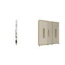 Ver imagem 2 de Guarda-Roupa Casal 5 Portas com Espelho Sapateira e 3 Gavetas Interna Munique Bege/Cinamomo/Off White