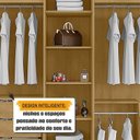 Ver imagem 7 de Guarda-Roupa Casal 5 Portas com Espelho Sapateira e 3 Gavetas Interna Munique Bege/Cinamomo/Off White