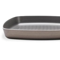 Grill Antiaderente sem tampa 24x24x3,5cm Mint Fendi 1,3L Brinox cód. 7060/354 - 2