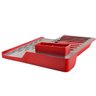 Kit para pia de cozinha 03 peças com Lixeira, Escorredor e organizador Vermelho Brinox - 4