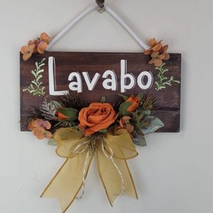 Placa Lavabo Laranja 35x32
