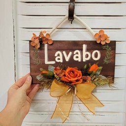 Placa Lavabo Laranja 35x32 - 6