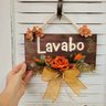 Placa Lavabo Laranja 35x32 - 6