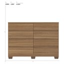 Ver imagem 3 de Guarda Roupa Casal Vizanno 10 Portas com Cômoda Sintra com Pés Amêndola Touch - Demóbile