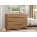 Ver imagem 7 de Guarda Roupa Casal Vizanno 10 Portas com Cômoda Sintra com Pés Amêndola Touch - Demóbile